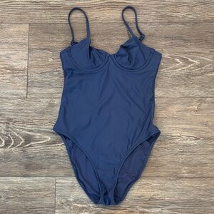 Aerie Underwire One Piece Swimsuit Navy Women's Size XS NWOT